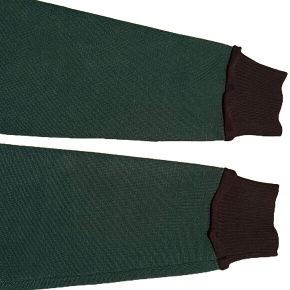 Patrizia Luca Milano Green Mixed Media Scoop Neck Sweater Small Tunic Shirt Top - Picture 6 of 8